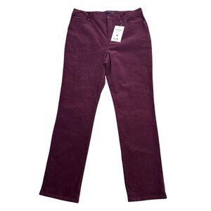 Gloria Vanderbilt Amanda Corduroys Slimming Panel Huckleberry NWT - Size 14